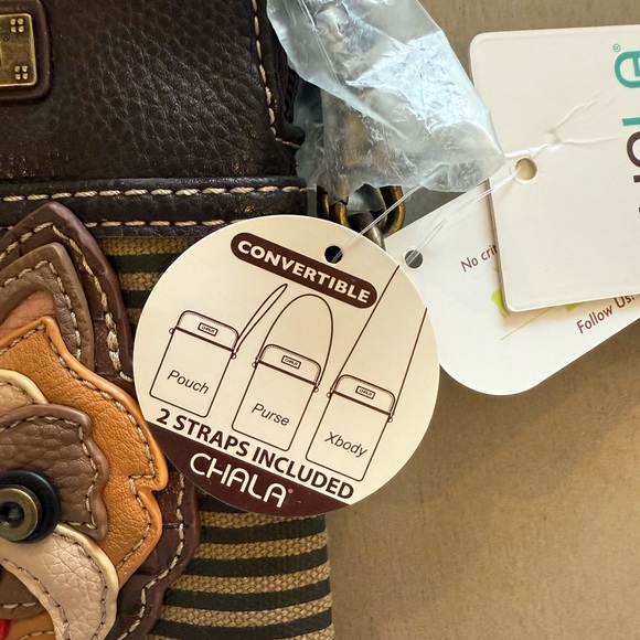 Chala Brown Yorkie Dog Crossbody Bag NWT - Picture 6 of 7